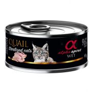 Alpha Spirit lata para gato esterilizado con codorniz