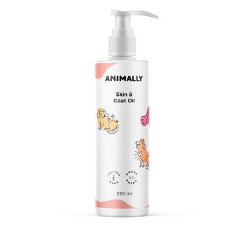 Animally skin coat oil, aceite de sardinas para mascotas