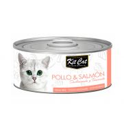 kit cat lata para gatos con pollo 23.55%, 16.45% atún y salmón 3.75%