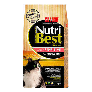 NutriBest cat adult sensitive salmon and rice