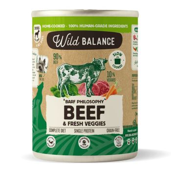 Wild Balance Barf, lata de ternera y verduras para perros