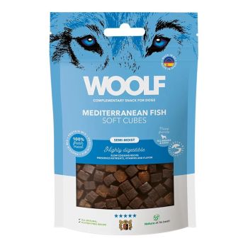 Woolf dog snack mediterranean fish soft cubes