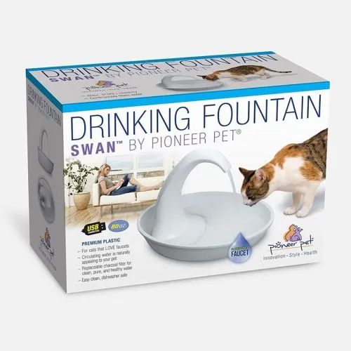 Pioneer pet drinking fountain swan, fuente de agua para mascotas